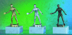 Metallfigur Tischtennisspieler